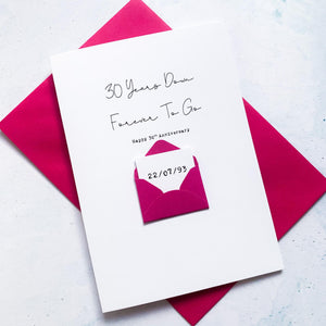 30 Years Down 30th Anniversary Card