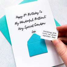 Load image into Gallery viewer, Special Grandson Birthday Card, For My Grandson, Any Age, Son Birthday Card, Male Birthday Card, Birthday card for him, Personalised Card