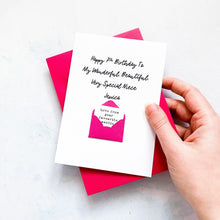Load image into Gallery viewer, My Very Special Niece Birthday Card, Niece Birthday Card, Female Birthday Card, Birthday card for her, Personalised Card, For Her