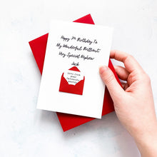 Load image into Gallery viewer, My Very Special Nephew Birthday Card, Any Age, Son Birthday Card, Male Birthday Card, Birthday card for him, Personalised Card, For Nephew