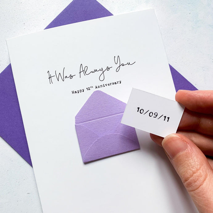Always You 12th Anniversary Card