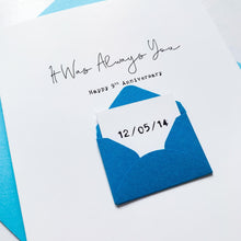 Load image into Gallery viewer, Always You 9th Anniversary Card, Husband Anniversary Card, Boyfriend Anniversary Card, Anniversary card for Wife, Special Date, Personalised