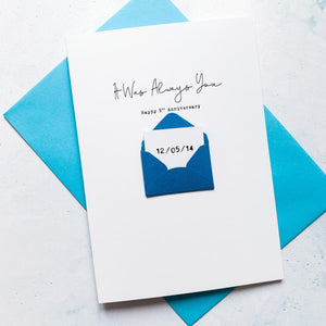 Always You 9th Anniversary Card, Husband Anniversary Card, Boyfriend Anniversary Card, Anniversary card for Wife, Special Date, Personalised