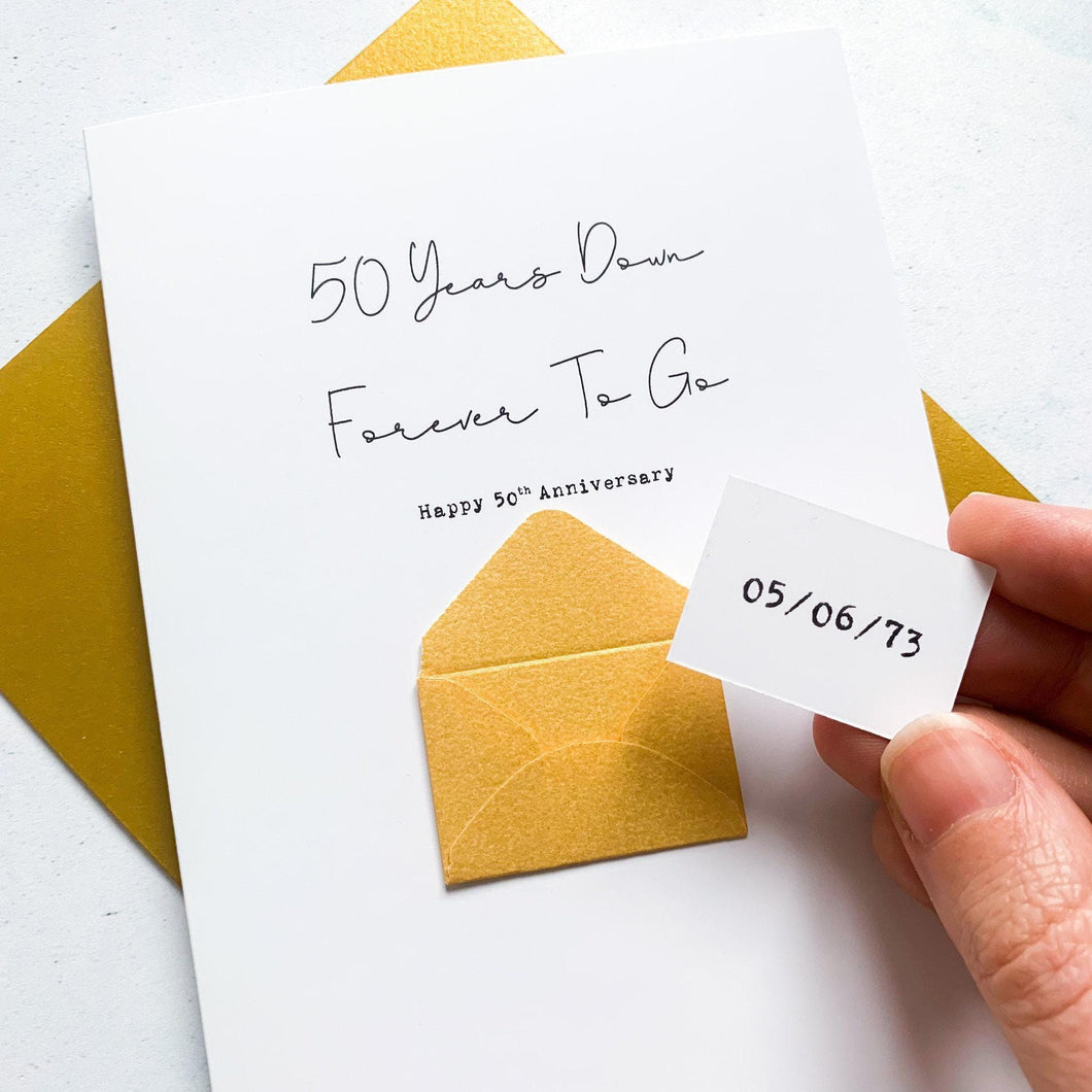 50 Years Down 50th Anniversary Card
