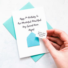Load image into Gallery viewer, Our Very Special Niece Birthday Card, Niece Birthday Card, Female Birthday Card, Birthday card for her, Personalised Card, For Her