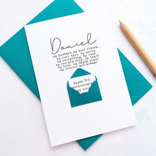 Load image into Gallery viewer, Anniversary Card Husband Card Wife Card Personalised Card Card for Husband Card for Wife Anniversary Wife Anniversary Husband Personalized card 1st anniversary 1st wedding anniversary for him first anniversary