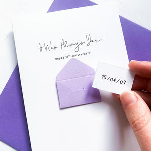 Always You 16th Anniversary Card