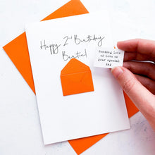 Load image into Gallery viewer, 2nd Birthday Card, 2 Year Old, Personalised, Any Name, Birthday Card for boy, cute birthday card, handmade card, 3D Card, son Birthday