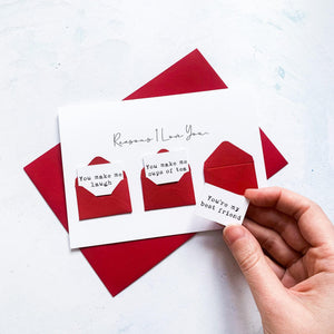 Personalised Reasons I Love You Valentine's/Anniversary Card