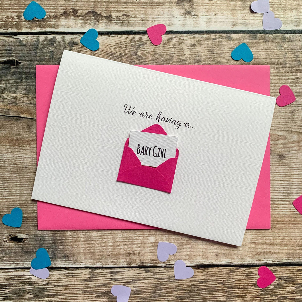 Personalised Baby Gender Reveal Card – Personalised Pregnancy announcement Card – Card for baby – announcement card for grandparent