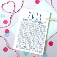 Load image into Gallery viewer, 2014 Birthday Card, Birthday Card for her, Birthday card for him, Birthday card for son, Birthday card for husband, boyfriend birthday card