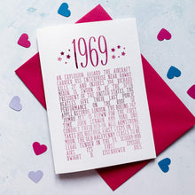 Load image into Gallery viewer, 1969 Birthday Card, Birthday Card for her, Birthday card for him, Birthday card for son, Birthday card for husband, boyfriend birthday card