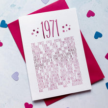 Load image into Gallery viewer, 1971 Birthday Card, Birthday Card for her, Birthday card for him, Birthday card for son, Birthday card for husband, boyfriend birthday card