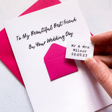 Load image into Gallery viewer, To My Best Friend on your Wedding Day Card, Wedding Card for best friend, Card For Bestie, On your wedding day, Congratulations Card