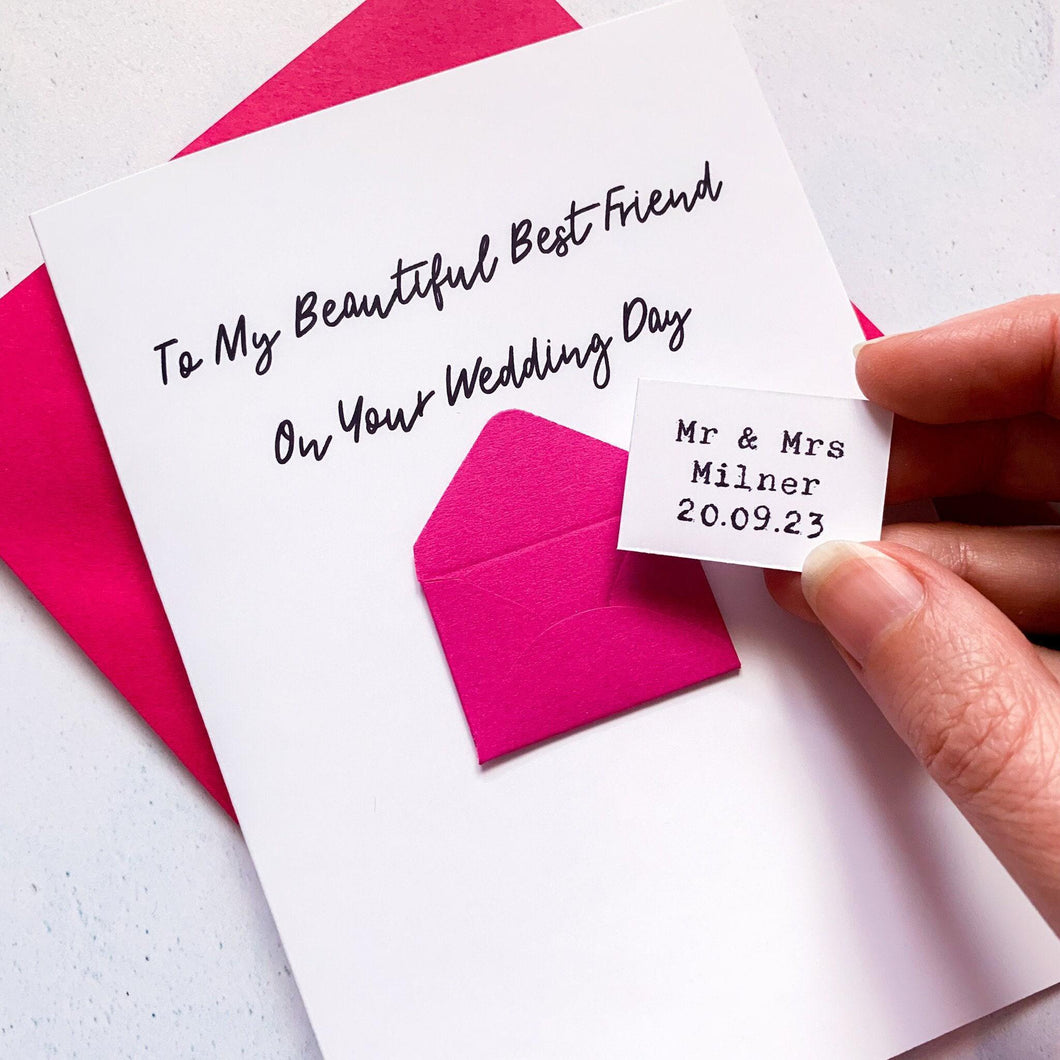 To My Best Friend on your Wedding Day Card, Wedding Card for best friend, Card For Bestie, On your wedding day, Congratulations Card