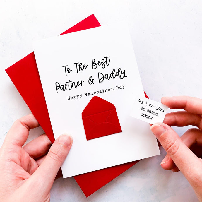 My Partner & Daddy Valentine's Day Card, Boyfriend On Valentine's Day Card, Card for Fiancé, Personalised Daddy Card, Romantic Keepsake Gift