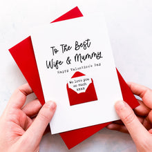 Load image into Gallery viewer, My Wife &amp; Mummy Valentine&#39;s Day Card, To My Wife On Valentine&#39;s Day Card, For Partner, For Wife, Personalised Mummy Card, For Mommy