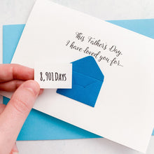 Load image into Gallery viewer, Days Father's Day Card, Father's Day UK, Dad Father's Day Card, Father's Day Card for Husband, Father's Day Card Personalised