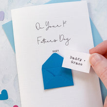 Load image into Gallery viewer, First Father&#39;s Day Card, Father&#39;s Day UK, Dad Father&#39;s Day Card, Father&#39;s Day Card for Husband, Father&#39;s Day Card Personalised