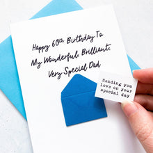 Load image into Gallery viewer, Very Special Dad Birthday Card, Any Age Dad Card, Dad Birthday Card, Male Birthday Card, Birthday card for him, Personalised Card, For him