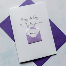 Load image into Gallery viewer, Boyfriend Anniversary Card, Us Day, Anniversary Card For Boyfriend, Anniversary card for him, the one I love, romantic card, 1st Anniversary