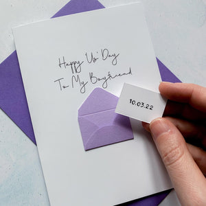 Boyfriend Anniversary Card, Us Day, Anniversary Card For Boyfriend, Anniversary card for him, the one I love, romantic card, 1st Anniversary