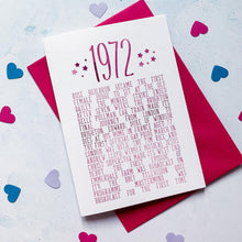 Load image into Gallery viewer, 1972 Birthday Card, Birthday Card for her, Birthday card for him, Birthday card for son, Birthday card for husband, boyfriend birthday card