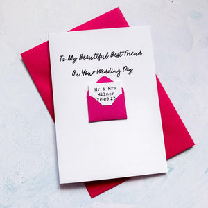 To My Best Friend on your Wedding Day Card, Wedding Card for best friend, Card For Bestie, On your wedding day, Congratulations Card