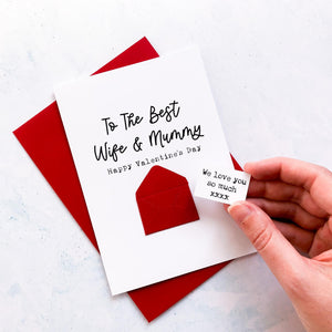 My Wife & Mummy Valentine&#39;s Day Card, To My Wife On Valentine&#39;s Day Card, For Partner, For Wife, Personalised Mummy Card, For Mommy