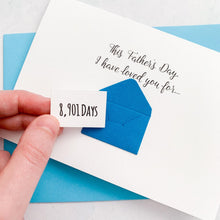 Load image into Gallery viewer, Days Father's Day Card, Father's Day UK, Dad Father's Day Card, Father's Day Card for Husband, Father's Day Card Personalised