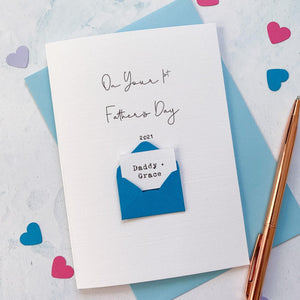 First Father&#39;s Day Card, Father&#39;s Day UK, Dad Father&#39;s Day Card, Father&#39;s Day Card for Husband, Father&#39;s Day Card Personalised