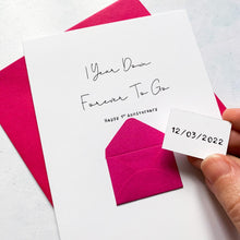 Load image into Gallery viewer, 1st Anniversary Card, 1 Year Down, 1st Wedding Anniversary Card for husband, One Year Anniversary, 1st Wedding Anniversary card for Wife,