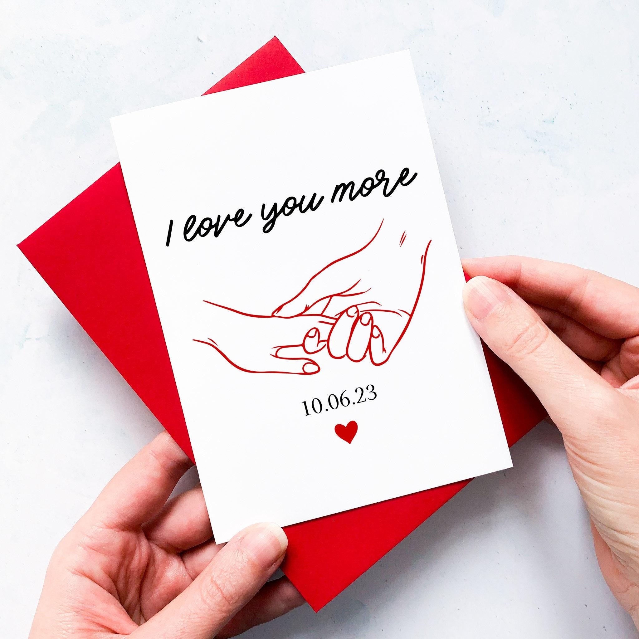 Anniversary Card Personalised RubyWren Custom Love You More