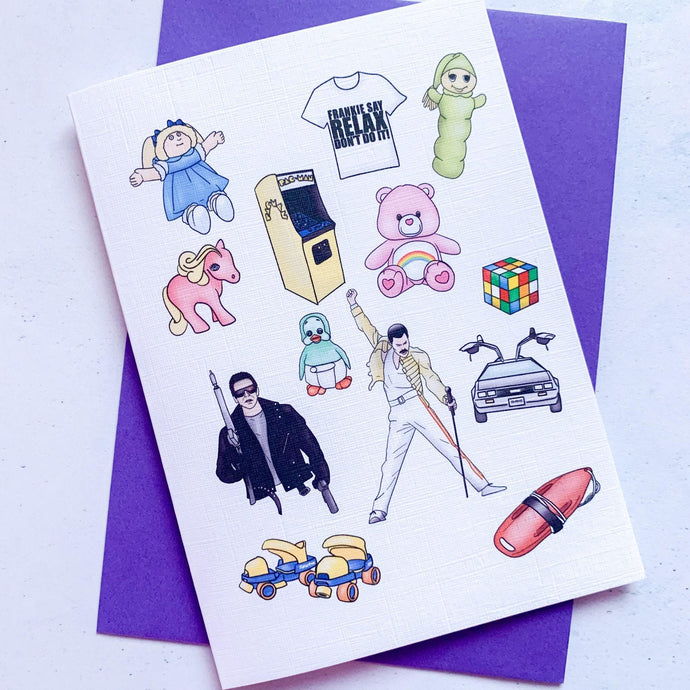 1980's Birthday Card, Birthday Card for her, Birthday card for him, Birthday card for daughter, Birthday card for sister, birthday card