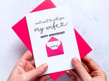 Load image into Gallery viewer, Anniversary Card, Card for Fiancée, Wedding Countdown Card, Romantic Card for Wife to Be, Engagement Gift, I Do Card, Handmade Card