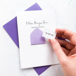 Always You 40th Anniversary Card, Husband Anniversary Card, Boyfriend Anniversary Card, Anniversary card for Wife, Special Date Personalised