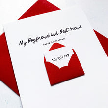 Load image into Gallery viewer, Best Friend Anniversary Card, Boyfriend Anniversary Card, Husband Anniversary card, Anniversary card for him, Personalised Anniversary Card