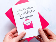 Load image into Gallery viewer, Anniversary Card, Card for Fiancée, Wedding Countdown Card, Romantic Card for Wife to Be, Engagement Gift, I Do Card, Handmade Card