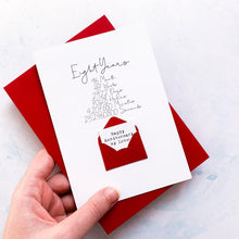 Load image into Gallery viewer, 8th Anniversary Card, 2,922 Days, 8th Wedding Anniversary Card for husband, Eight Year Anniversary, 8th Wedding Anniversary card for Wife,