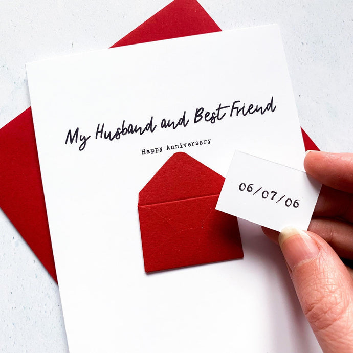 Best Friend Anniversary Card, Husband Anniversary Card, Card for Husband, Anniversary card for him, Personalised Anniversary Card