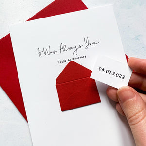 Always You Anniversary Card, Personalised Anniversary Card for husband, Anniversary Card for boyfriend, Anniversary card for Wife