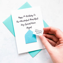 Load image into Gallery viewer, Our Very Special Niece Birthday Card, Niece Birthday Card, Female Birthday Card, Birthday card for her, Personalised Card, For Her