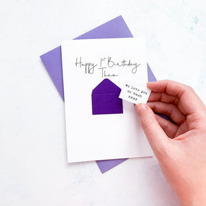 1st Birthday Card, 1 Year Old, Personalised, Any Name, Birthday Card for boy, cute birthday card, handmade card, 3D Card, son Birthday