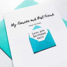 Load image into Gallery viewer, Fiancee and Best Friend Birthday Card, Girlfriend Birthday Card, Partner Birthday Card, Birthday card for Girlfriend, Special Age Card