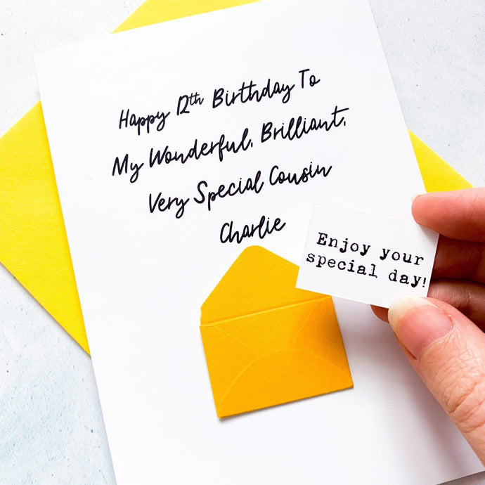 My Very Special Cousin Birthday Card, Any Age, Birthday Card, Male Birthday Card, Birthday card for him, Personalised Card
