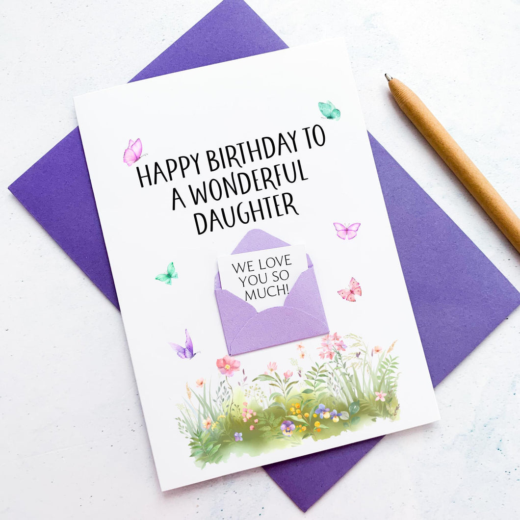 Wonderful Daughter Birthday Card, Daughter Birthday Card, Female Birthday Card, Special Daughter, Personalised Card, For Her, Sentimental