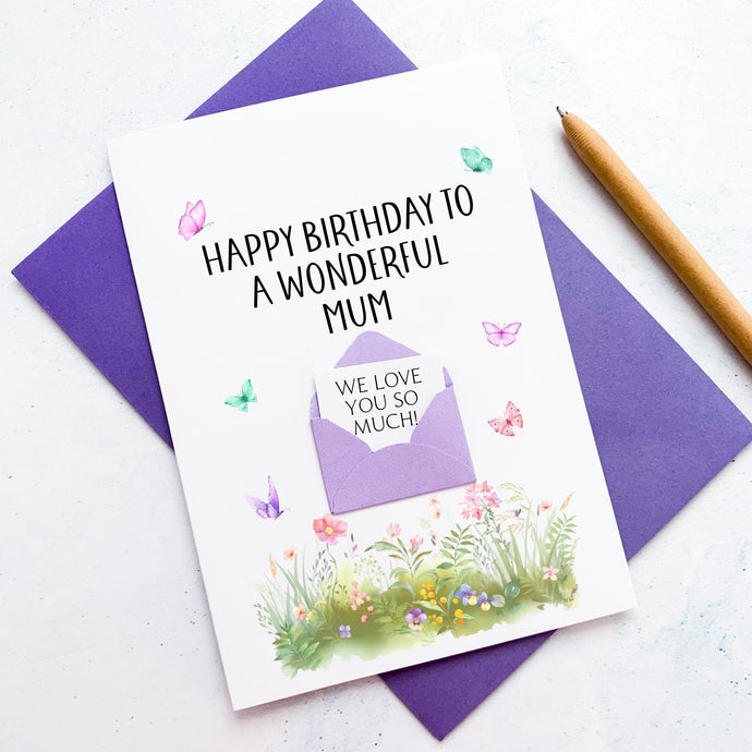Wonderful Mum Birthday Card, Mother Birthday Card, Female Birthday Card, Birthday card for her, Personalised Card, For Her, Sentimental