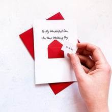 Load image into Gallery viewer, To My Son on his Wedding Day Card, Wedding Card for son, For Couple, On your wedding day card, Congratulations Card, Card to son, to my son