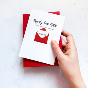 Happily Ever After Wedding Day Card, Card For Couple, On your wedding day, Congratulations Card, Personalised Wedding Card, Wedding Day Card