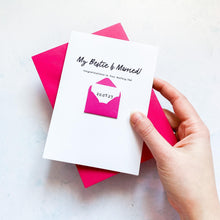 Load image into Gallery viewer, My Bestie Is Married Wedding Day Card, Card For her, On your wedding day, Congratulations Card, Personalised Wedding Card, Card for bride
